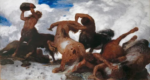 Kentaurenkampf (Battle of the Centaurs) by Arnold Böcklin