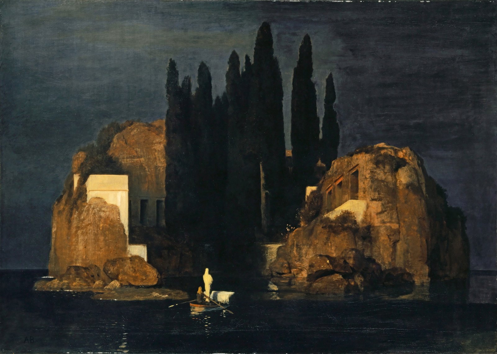 Die Toteninsel (first version) by Arnold Böcklin