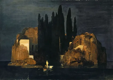 Die Toteninsel (first version) by Arnold Böcklin