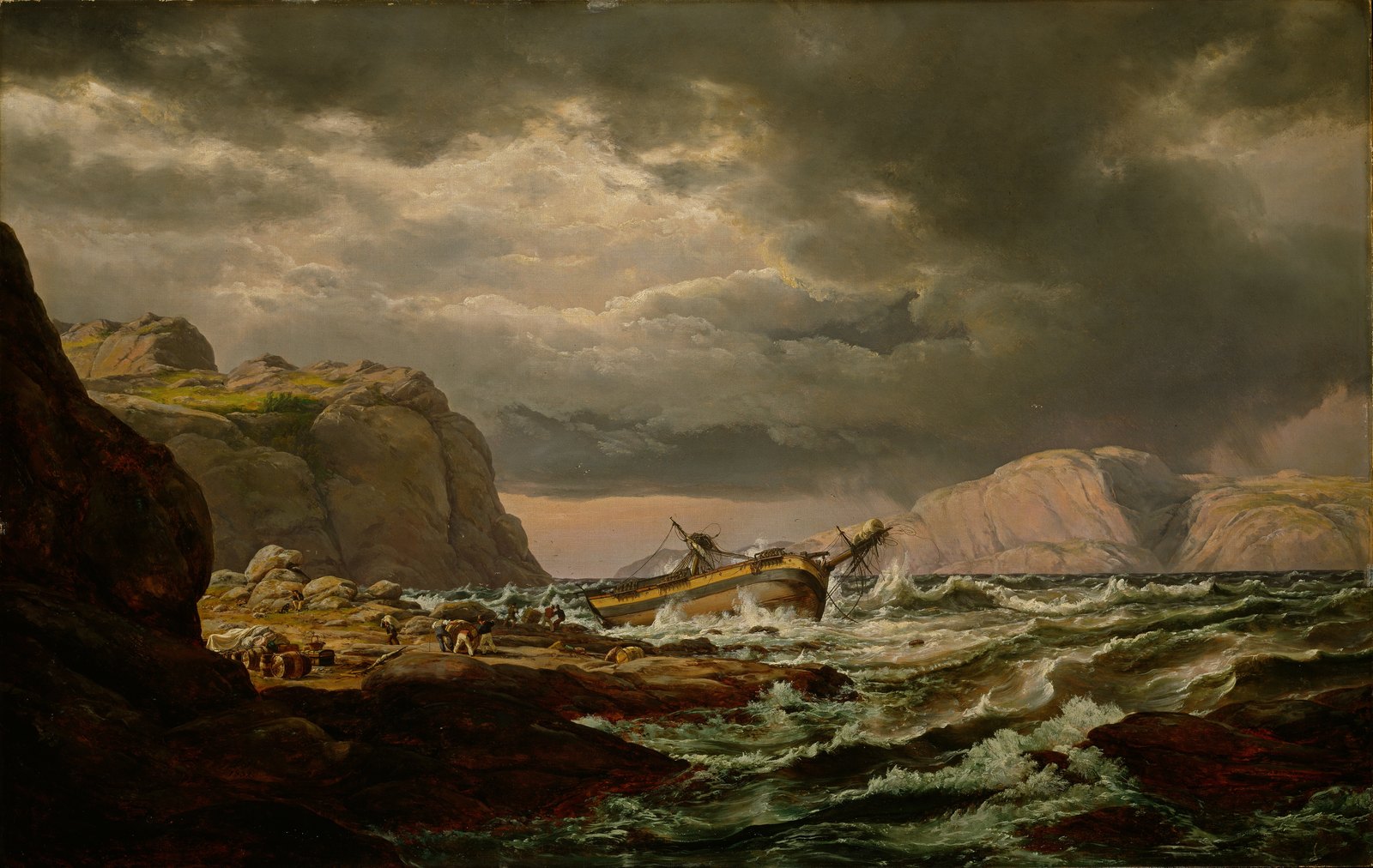 Shipwreck on the Coast of Norway by Johan Christian Dahl