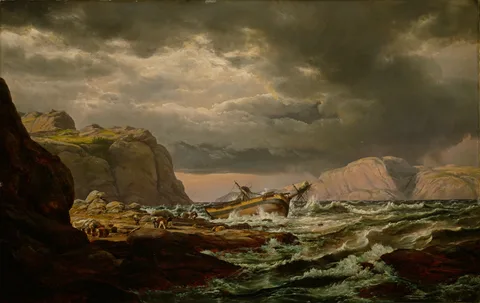 Shipwreck on the Coast of Norway by Johan Christian Dahl