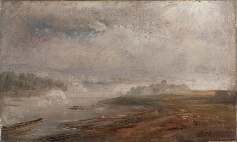 The Elbe on a Foggy Morning by Johan Christian Dahl