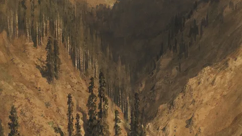 The peaks, cut from Landscape of the Pyrenees by Gustave Doré