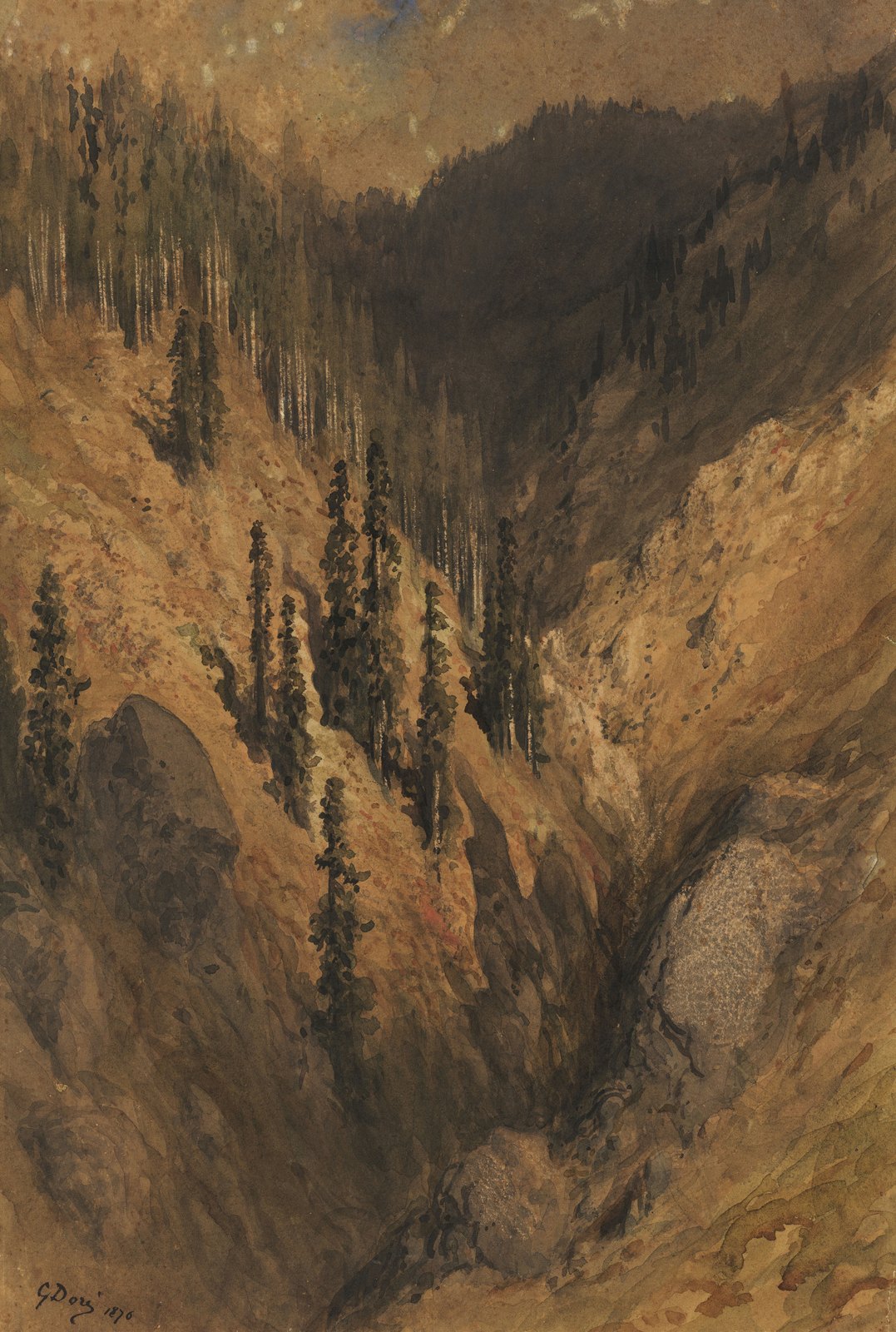 Landscape of the Pyrenees by Gustave Doré