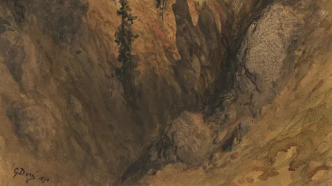 The valley, cut from Landscape of the Pyrenees by Gustave Doré
