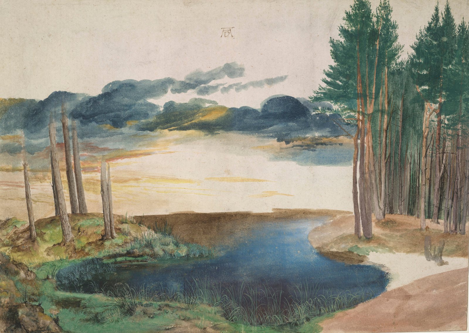 Landscape with a Woodland Pool (Der Weiher im Walde) by Albrecht Dürer