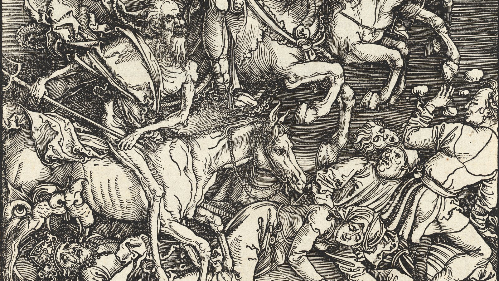 Death and the mouth of Hell, cut from The Four Horsemen, from The Apocalypse
