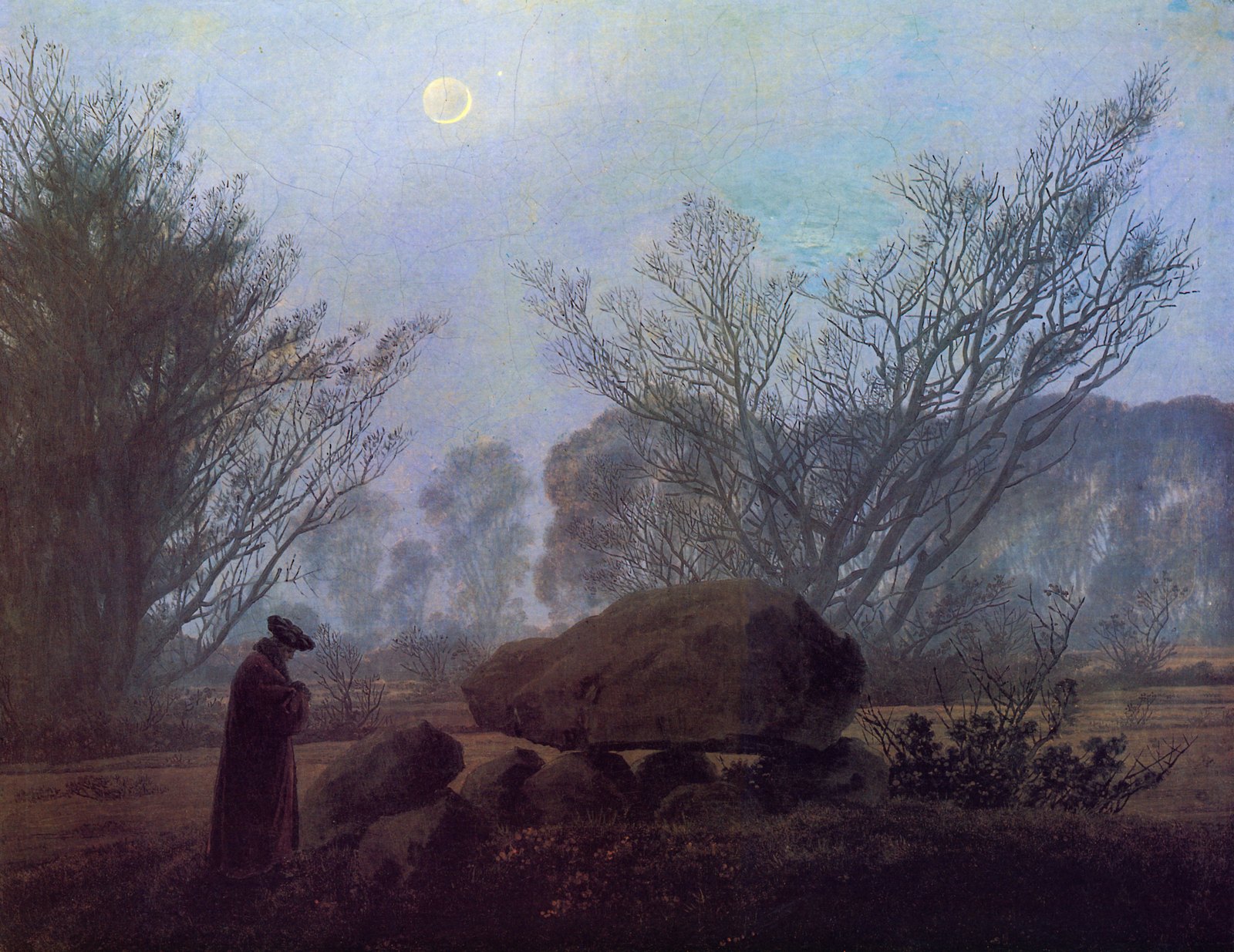 A Walk at Dusk by Caspar David Friedrich
