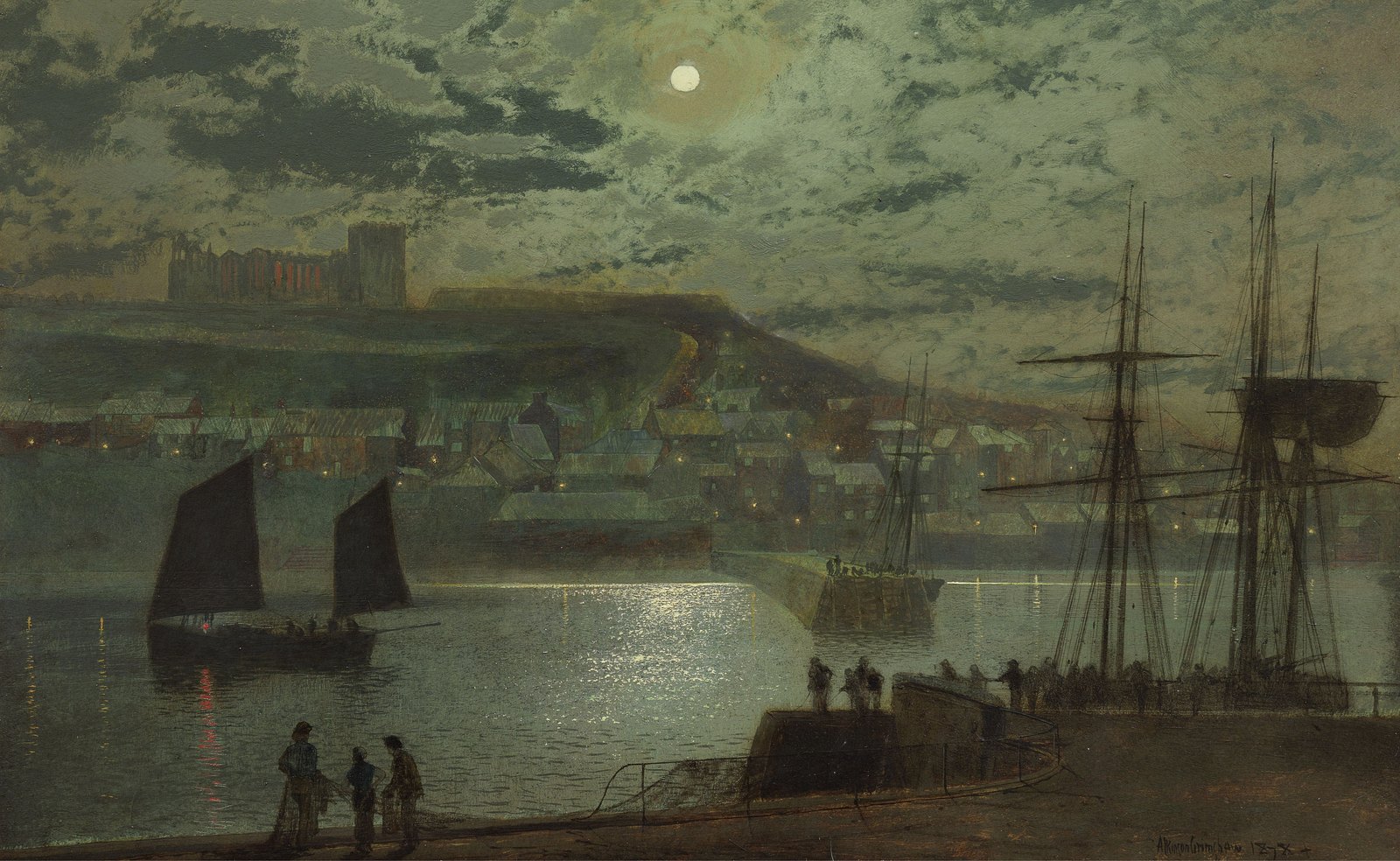 Whitby Harbor by John Atkinson Grimshaw