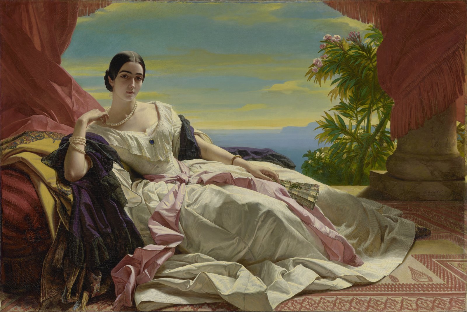 Portrait of Leonilla, Princess of Sayn-Wittgenstein-Sayn, née Baryatinsky by Franz Xaver Winterhalter